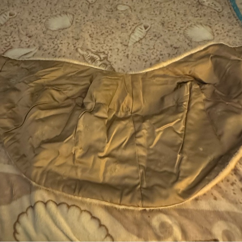Vintage collared tan/cream real fur stole - Picture 9 of 12